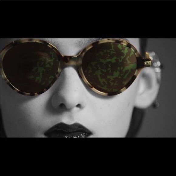 NEW Dior Umbrage Sunglasses Green Leaf Pattern Havana Runway Resortwear main image 12